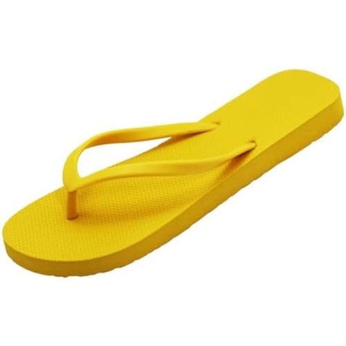 Flip Flops for Women, Ladies Shower Slippers, Summer Flat Sandals, Bathroom Beach Pool Slip-On Shoes, Lightweight Basic Thongs Foam Soft Beauty Colors Slides