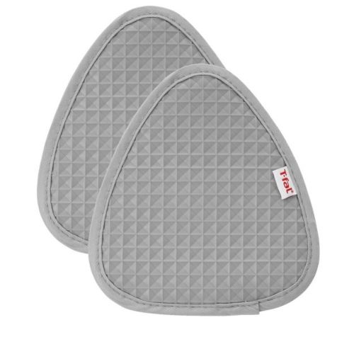 T-fal Flexible Waffle Silicone Pot Holders Set of Two Gray