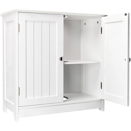 Pedestal Sink Storage Cabinet with 2 Doors, Under Sink Bathroom Cabinet with 2 Doors and Shelf, Under Sink Cabinet Bathroom Space Saver Organizer Pedestal Sink Vanity Furniture