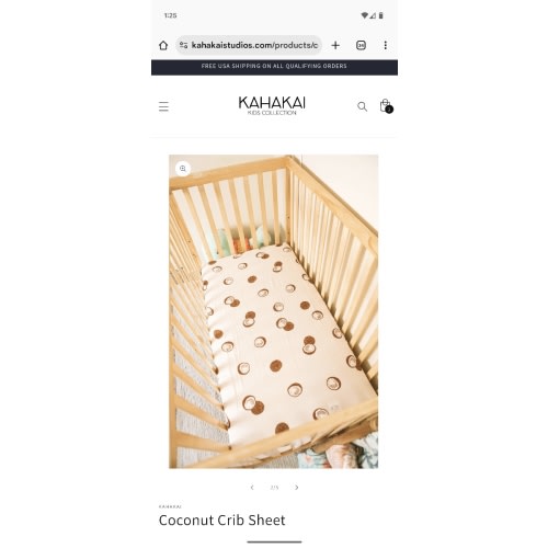 Coconut Crib Sheet – Kahakai Kids Collection