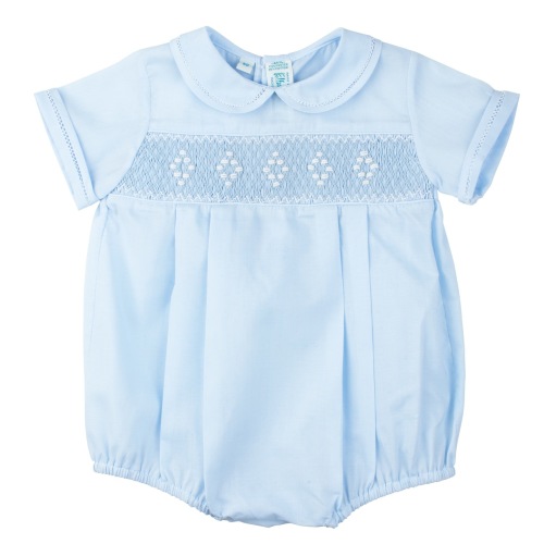 Smocked Embroidered Diamond Creeper | Newborn Baby Clothes | Coming Home Outfit |Feltman Brothers