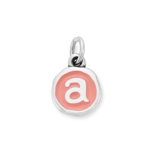 Enamel Initial Disc Charm