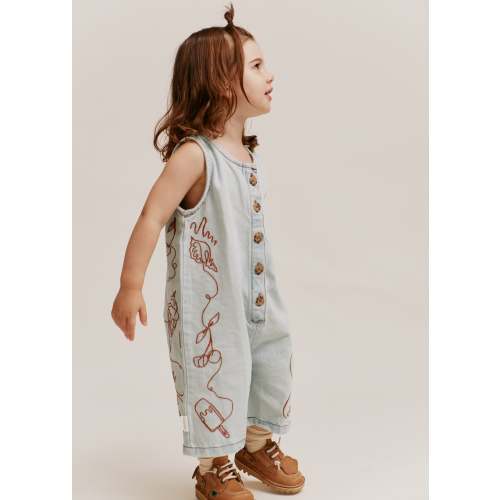 Cali Terracotta Embroidered Overall – Claude & Co