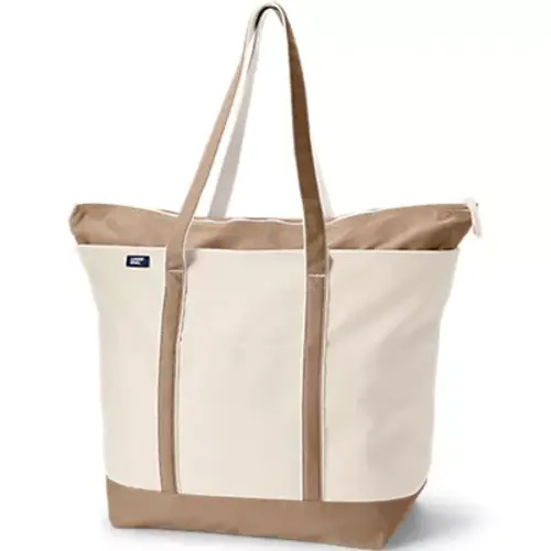 Medium 5 Pocket Open Top Canvas Tote Bag | Lands' End