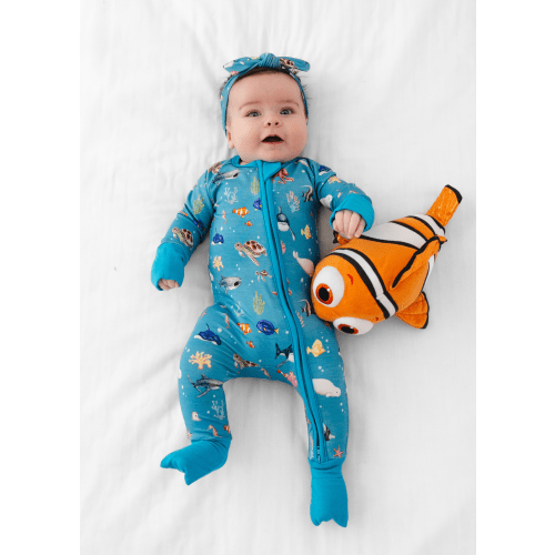 Fish are Friends Zippered Bamboo Sleeper – Little Crowns & Capes