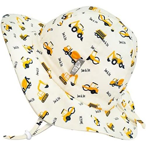 JAN & JUL Adjustable Cotton Floppy Sun Hat with 50+ UPF Protection for Boys