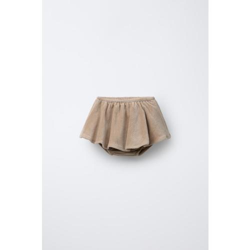 CORDUROY BOTTOM SKIRT - Beige | ZARA United States