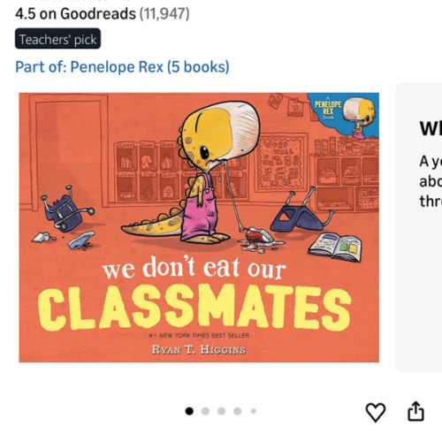 We Don't Eat Our Classmates: A Penelope Rex Book