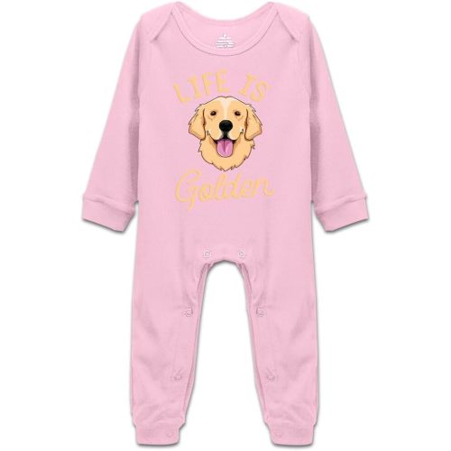 Life is Golden(Golden Retriever) Infant Bodysuit Toddler Rompers Baby Jumpsuit