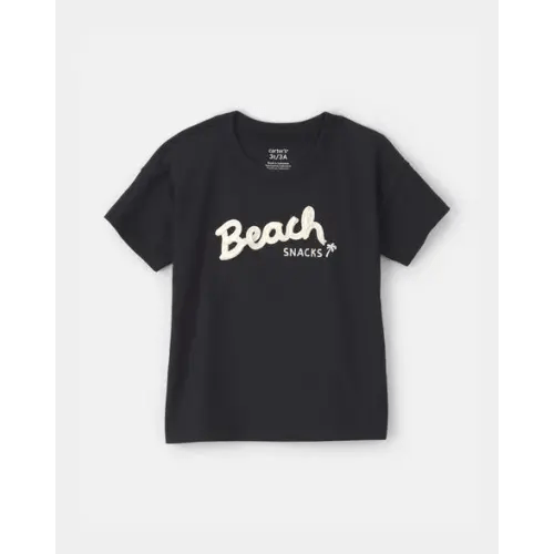 Toddler 'Beach Snacks' Graphic Tee - Black | Carter's