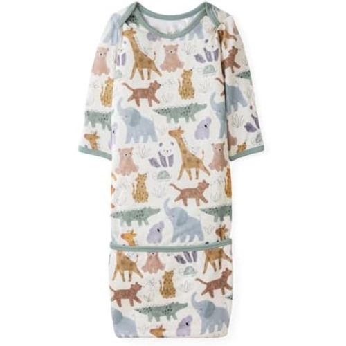 Little Sleepies Newborn Infant Gown, Soft Viscose from Bamboo Baby Gown for Newborn Girls & Boys Baby Clothes, Infant Sleeper