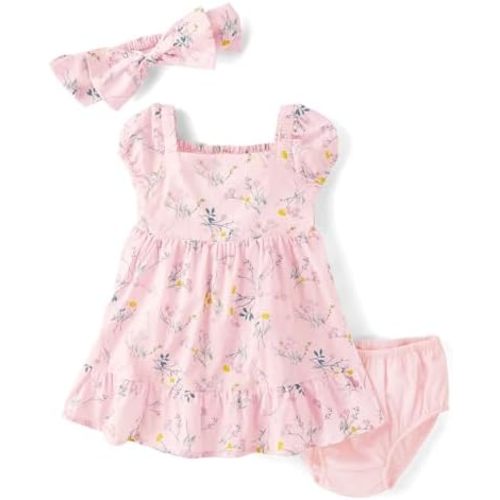 Gymboree Baby Girls' Floral Summer Dress with Diaper Cover