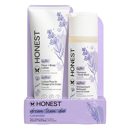 The Honest Company Shampoo Body Wash & Lotion, Lavender Calm, 18.5 fl oz | Shampoo, Body Wash & Lotion Duo, Lavender Calm, 18.5 Fl Oz. Naturally Derived, Gentle For Baby's Sensitive Skin.
