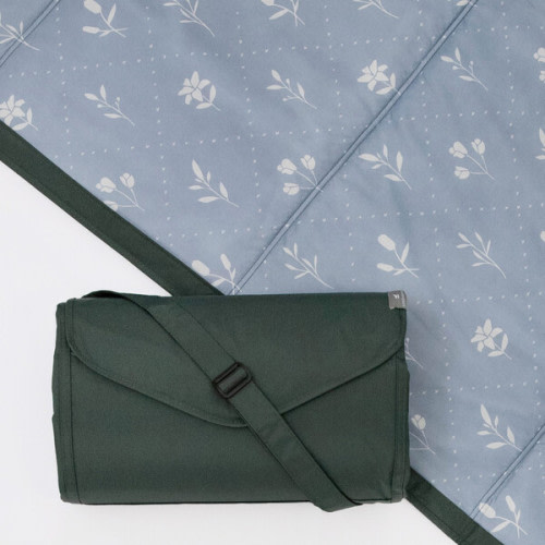 Outdoor Blanket, Blue Floral - Little Unicorn | Maisonette