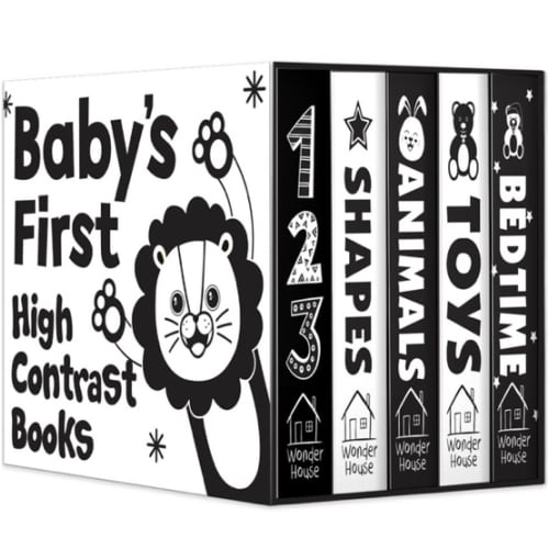 Baby’s First High-Contrast Books Boxed Set [Box Set of 5] - Age Group: 0+ / Black and White Tummy Time Books /Illustrated Board Book for Kids/Toddlers / (High Contrast Board Books)