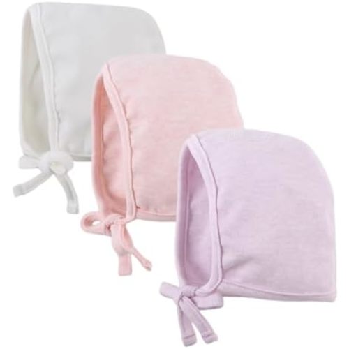 Yuoahcn Newborn Hats for Baby Girls Boys Cotton Beanie Soft Infant Hat with Ties Cute Baby Bonnet Hospital Hat 0-9Months