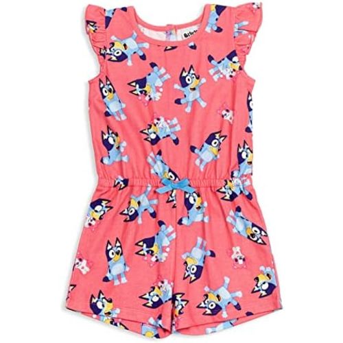 Bluey French Terry Sleeveless Romper Infant to Big Kid Sizes (12-18 Months - 10-12)