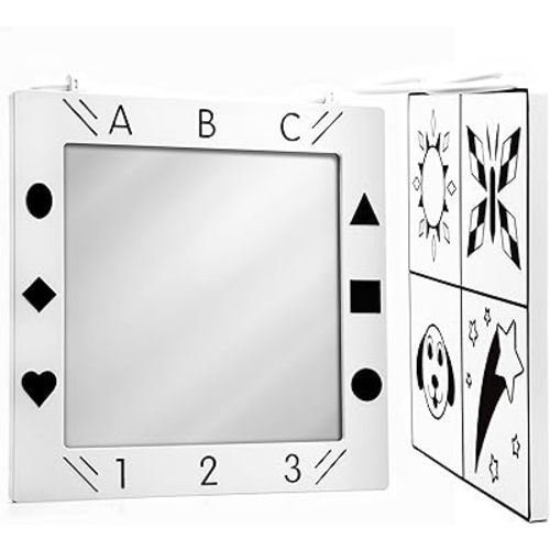 Baby Mirror, Doctor Designed Large Crib, Floor or Wall Mirror for Babies - High Sensory Toys for Babies - Promotes Vision and Brain Development - Crib Toys for Infants - Safe Tummy Time