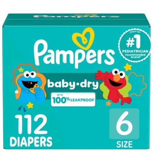 Pampers Baby Dry Diapers Pack - Size 6 - 112ct