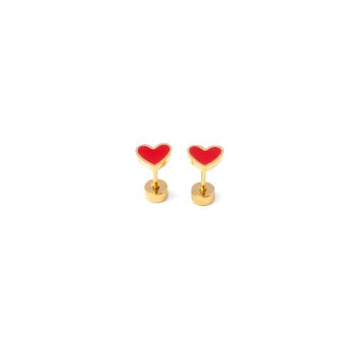 Enamel Heart Stud Earring – Pip Pop Post