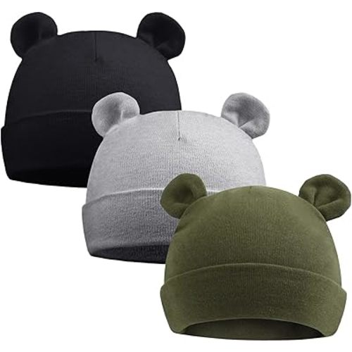 JANGANNSA Baby Newborn Cotton Hat Baby Boys Beanie 0-6Months Infant Girls Hospital Hats