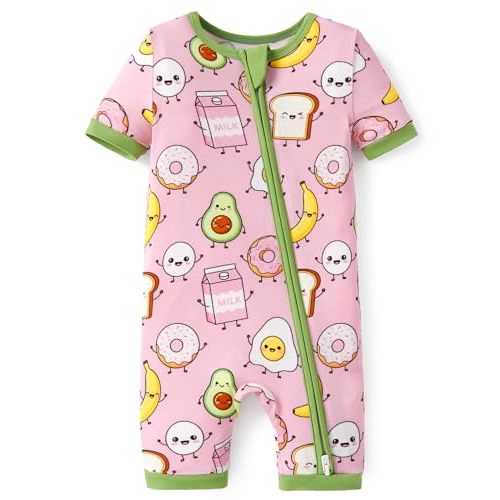 PATPAT Baby Pajama with Bamboo Viscose, Footie Jumpsuit Romper with 2-Way Zipper for Baby Boy Girl Toddler Sleeper Sleepwear