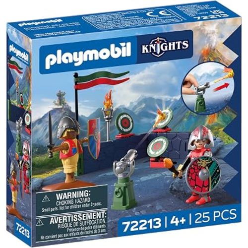Playmobil | Knights | Dragon Knight Combat Training | Training Ground with Cannon, Targets, Straw Dummy & Weapons | for Children Aged 4+ | 72213
