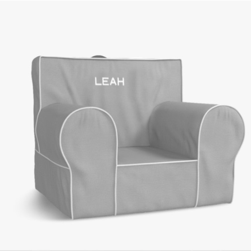 Anywhere Chair®, Gray with White Piping Slipcover Only