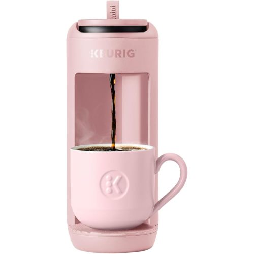 Keurig K-Mini Mate Single Serve K-Cup Pod Coffee Maker, Brews Up to 12 oz Cup, Compact Portable Coffee Machine for Small Spaces, Great for Dorms & Offices, Pink Sands