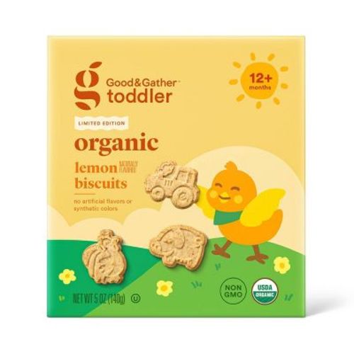 Organic Lemon Biscuits with Apple - 5oz - Good & Gather™: Toddler Age, Dairy-Free, Baby Snacks, Kosher Certified