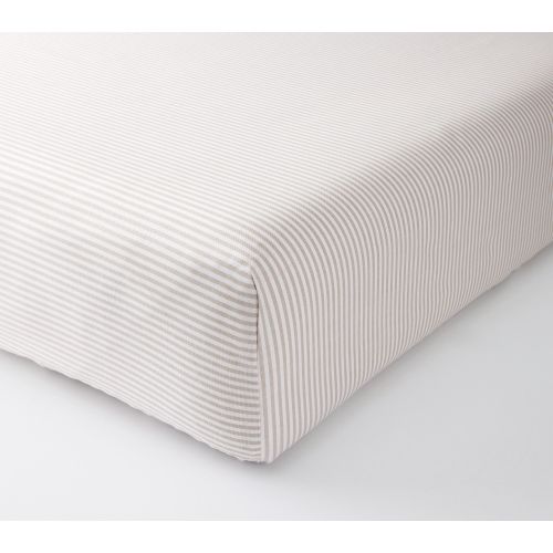 Oxford Stripe Organic Cotton Crib Fitted Sheet