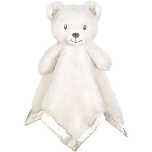 Bear Security Blanket Soft Baby Lovey Fluffy Blanket Unisex Lovie Snuggle Toy Baby Bear Stuffed Gift for Newborn, Boys and Girls, 16 Inch