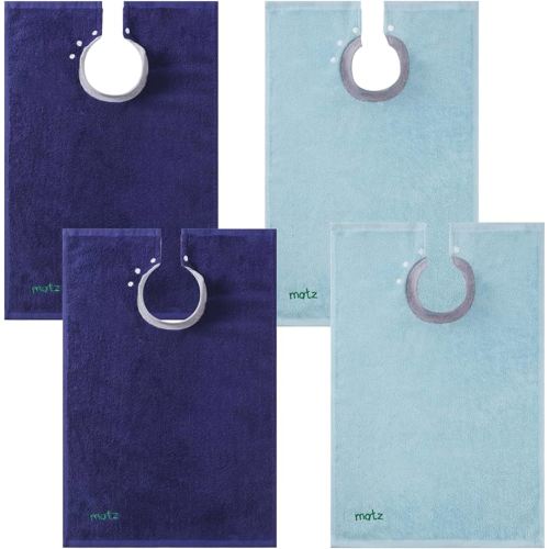 MATZ Terry Towel Snap On Toddler & Baby Bibs | For Feeding Drooling And Teething | Full Coverage For Babies | Ultra Absorbent 100% Cotton Bibs | Unisex | With Soft Ribbed Neck