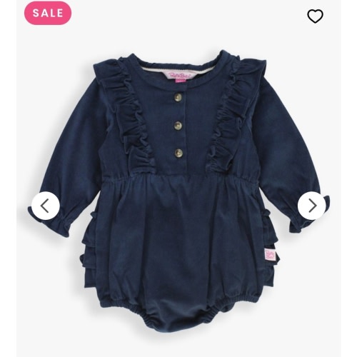 Stretch Corduroy Waterfall Bubble Romper | RuffleButts & RuggedButts