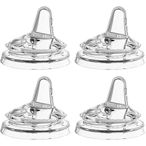 Sippy Spout Nipples for Philips Avent Natural Baby Bottles – Soft Silicone Trainer Nipple for 6M+ Babies, BPA-Free, Spill-Resistant, Pack of 4