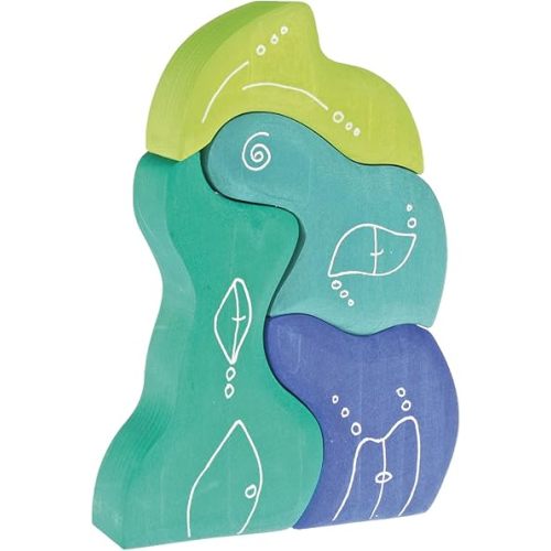 Grimm's CASA AQUA Fantastic Stacking Blocks House, 4 Pieces