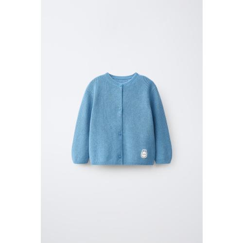 PURL KNIT CARDIGAN - Mid-blue | ZARA United States