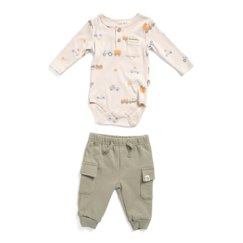 Newborn Boys Printed Bodysuit And Pants Set | Baby Boys (0-24m) | Marshalls