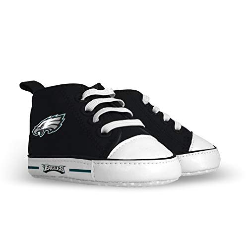 MasterPieces - NFL Baby Pre-Walkers Shoes, Officially Licensed Philadelphia Eagles Football, High Top Sneakers, Soft Anti-Slip Soles, Boys and Girls, 0-6 Months Team Color