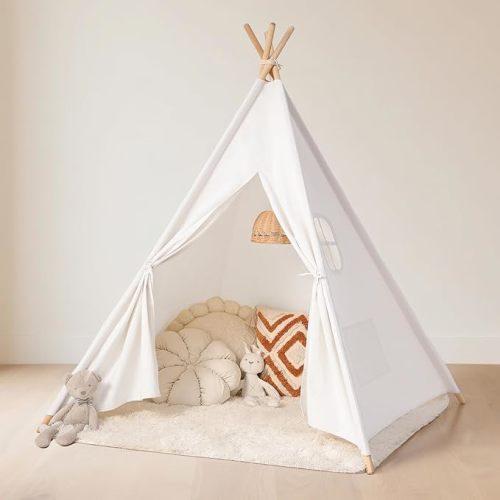 Kids Teepee Tent for Kids, Kid Play Tents for Girls & Boys, Gifts Playhouse for Indoor Outdoor Games, Toddler Toys House for Baby (Tee Pee for Child)