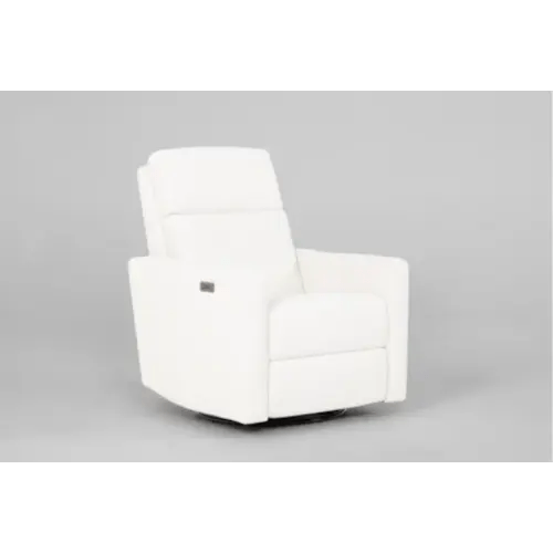 Zimri Cream 38" Nursery Power Swivel Glider Recliner