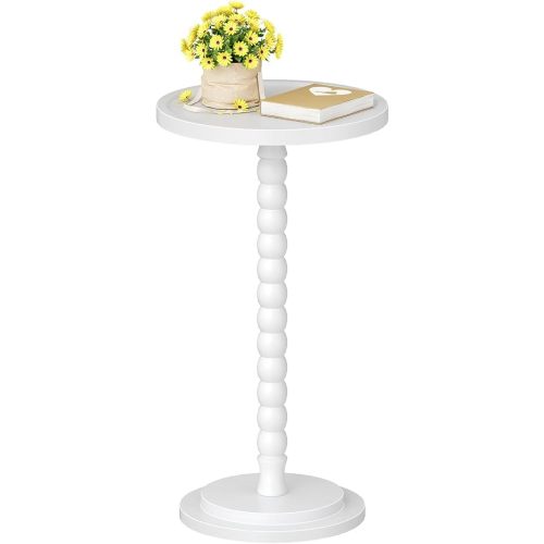 HOOBRO Small Round Side Table, Drink Table, Wooden End Table with Pedestal