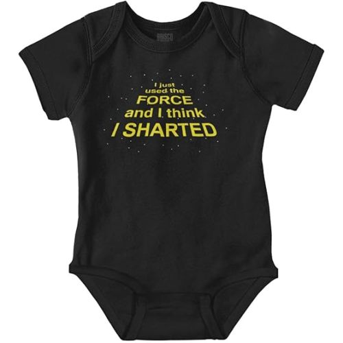 Brisco Brands Used Force Silly Funny Galaxy Nerd Baby Romper Boys or Girls