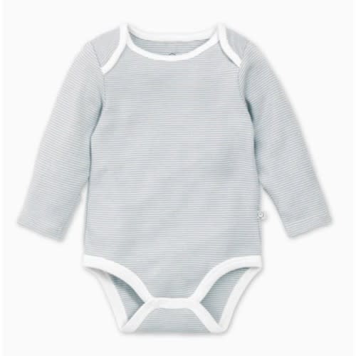 Long Sleeve Bodysuit Blue Stripe / 3-6 M