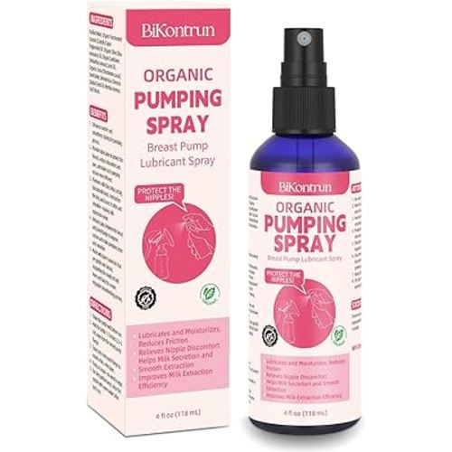 Milk Pumping Spray, Organic Lubricant for Breast Pump Shields & Flanges, Supports Smooth Milk Flow, Improve Pumping Efficiency & Helps Reduce Discomfort, Gentle Natural Vegan Formula Lanolin-Free