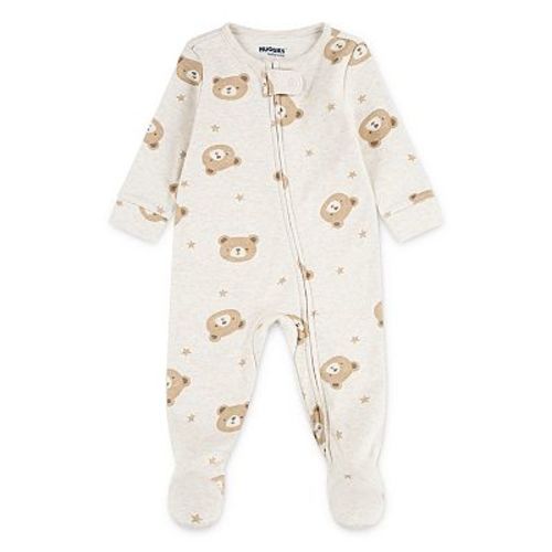 Newborn Baby Boys Huggies Babywear® 100% Organic Footed Coverall with Bear Print
