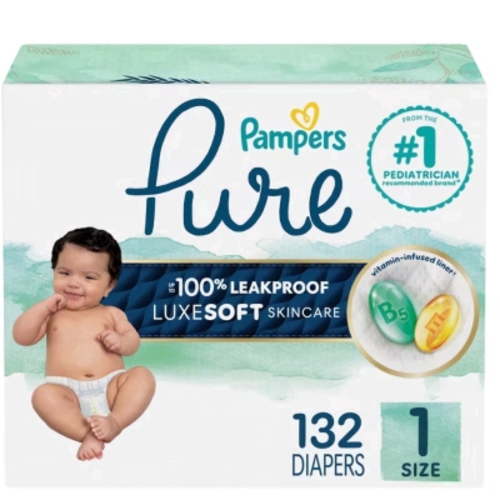 Pure Protection Diapers, Keep Skin Dry & Healthy, Up to 12-Hour Leak Protection, Various Sizes and Counts Available