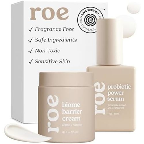 Roe Wellness Baby Cream & Baby Serum Power Pair Biome Barrier | For All Skin & Ages | Hydrating Body, Face, Dry Irritated Skin Toddlers, Newborns Skincare (Power Pair)
