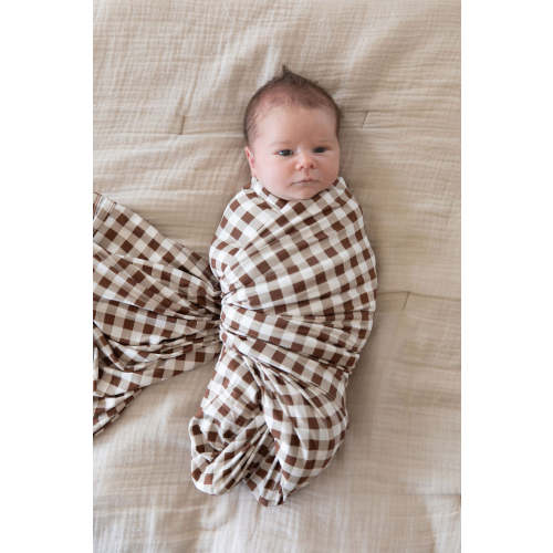 BROWN GINGHAM | SWADDLE