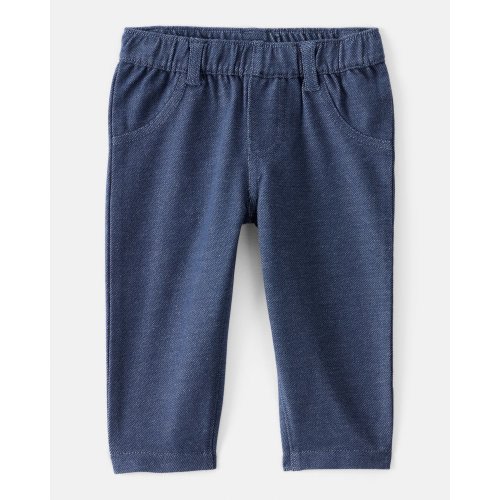 Baby Girl Faux Denim Pants - Navy Blue | Carter's